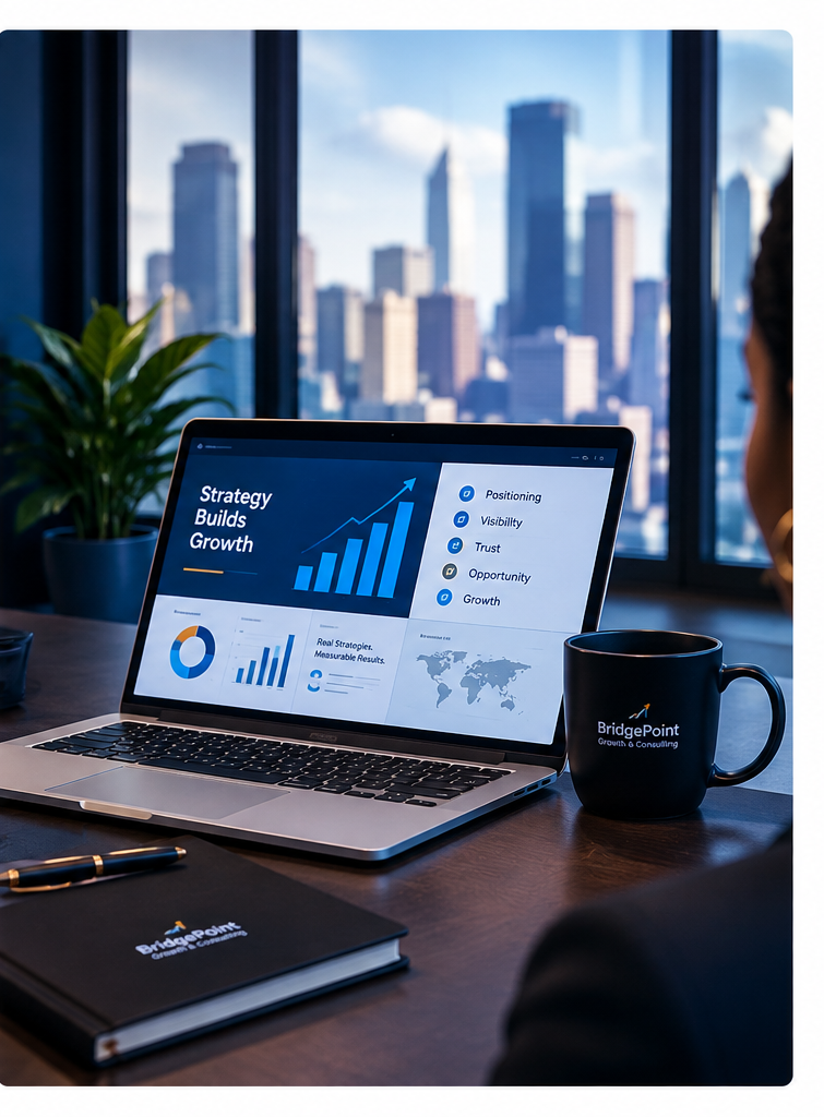 Business professionals collaborating on strategic growth